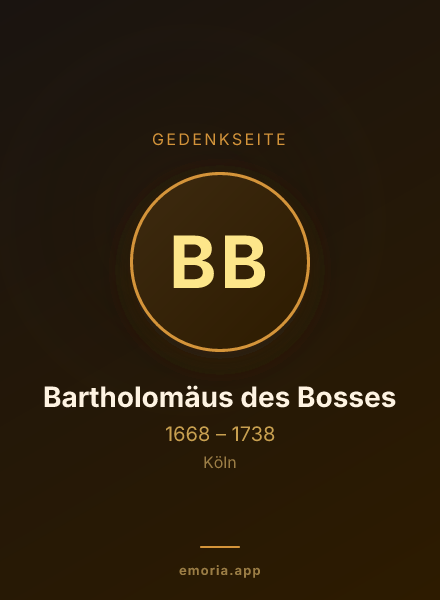 Gedenkportrait von Bartholomäus des Bosses