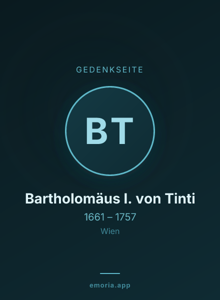 Gedenkportrait von Bartholomäus I. von Tinti