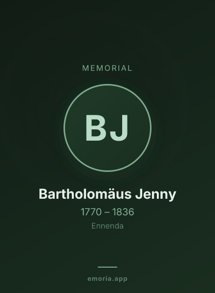 Memorial portrait of Bartholomäus Jenny