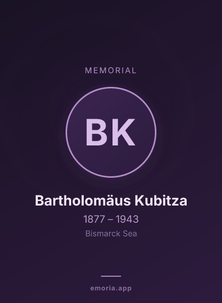 Memorial portrait of Bartholomäus Kubitza
