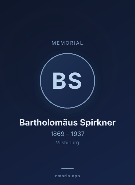 Memorial portrait of Bartholomäus Spirkner