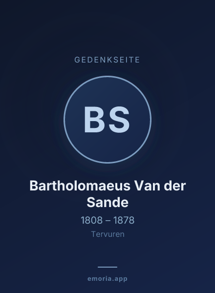 Gedenkportrait von Bartholomaeus Van der Sande