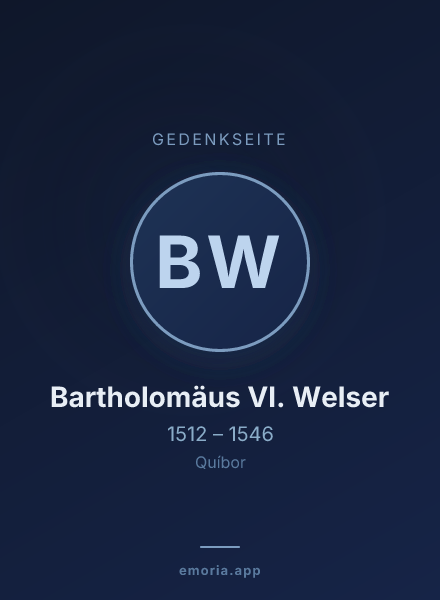 Gedenkportrait von Bartholomäus VI. Welser