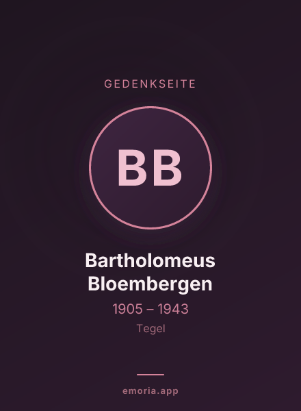 Gedenkportrait von Bartholomeus Bloembergen