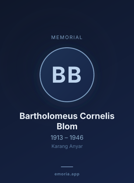 Memorial portrait of Bartholomeus Cornelis Blom