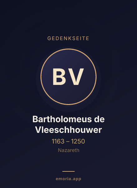 Gedenkportrait von Bartholomeus de Vleeschhouwer