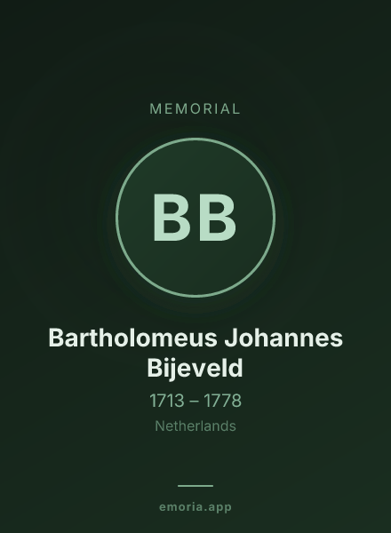 Memorial portrait of Bartholomeus Johannes Bijeveld
