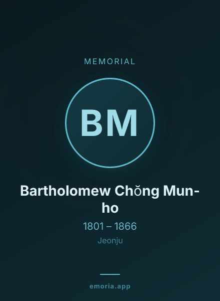 Memorial portrait of Bartholomew Chŏng Mun-ho