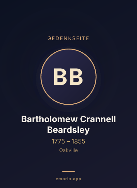 Gedenkportrait von Bartholomew Crannell Beardsley