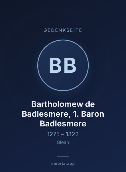 Gedenkportrait von Bartholomew de Badlesmere, 1. Baron Badlesmere