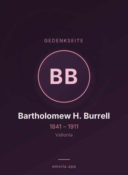 Gedenkportrait von Bartholomew H. Burrell