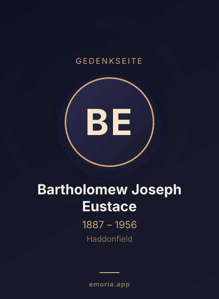 Gedenkportrait von Bartholomew Joseph Eustace