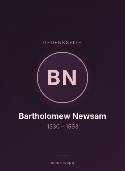 Gedenkportrait von Bartholomew Newsam