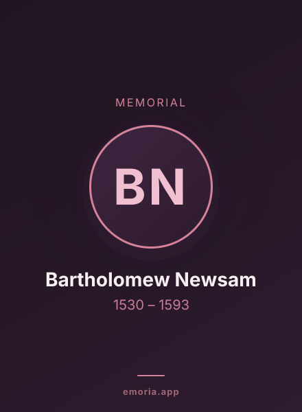 Memorial portrait of Bartholomew Newsam