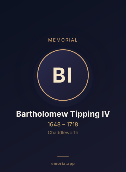 Memorial portrait of Bartholomew Tipping IV