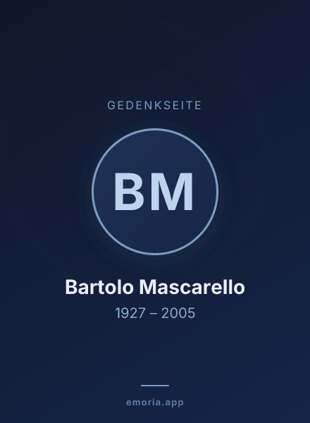 Gedenkportrait von Bartolo Mascarello
