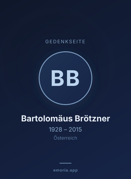 Gedenkportrait von Bartolomäus Brötzner