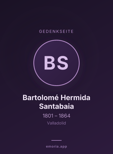 Gedenkportrait von Bartolomé Hermida Santabaia