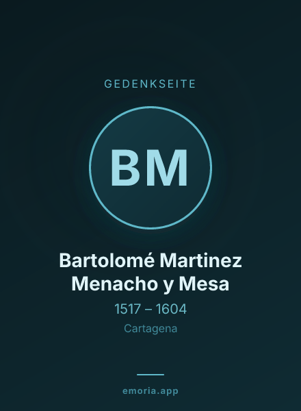 Gedenkportrait von Bartolomé Martinez Menacho y Mesa