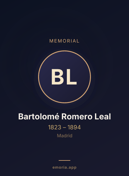Memorial portrait of Bartolomé Romero Leal