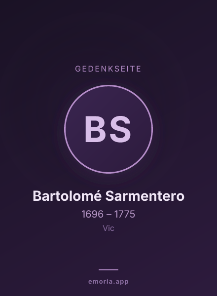 Gedenkportrait von Bartolomé Sarmentero