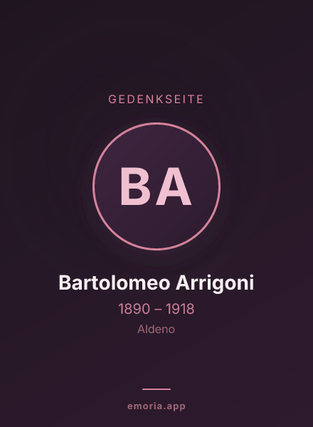 Gedenkportrait von Bartolomeo Arrigoni