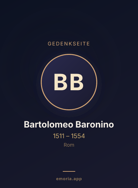 Gedenkportrait von Bartolomeo Baronino