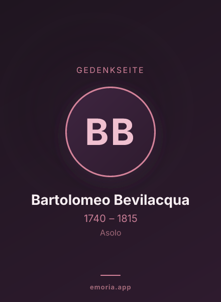 Gedenkportrait von Bartolomeo Bevilacqua