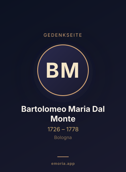 Gedenkportrait von Bartolomeo Maria Dal Monte