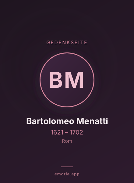 Gedenkportrait von Bartolomeo Menatti