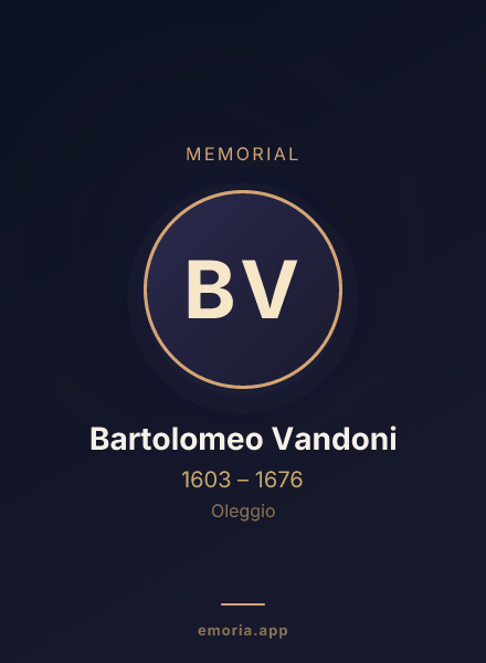 Memorial portrait of Bartolomeo Vandoni