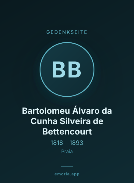 Gedenkportrait von Bartolomeu Álvaro da Cunha Silveira de Bettencourt