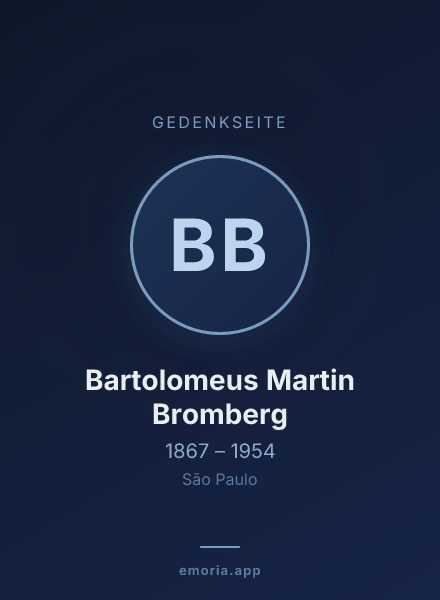 Gedenkportrait von Bartolomeus Martin Bromberg