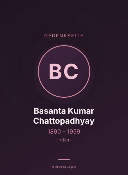 Gedenkportrait von Basanta Kumar Chattopadhyay
