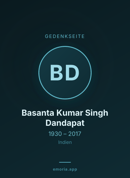 Gedenkportrait von Basanta Kumar Singh Dandapat