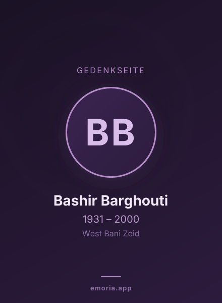 Gedenkportrait von Bashir Barghouti