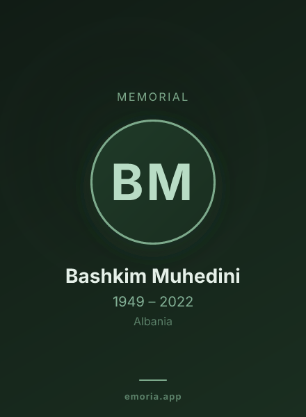 Memorial portrait of Bashkim Muhedini