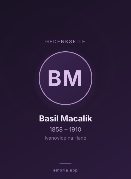 Gedenkportrait von Basil Macalík