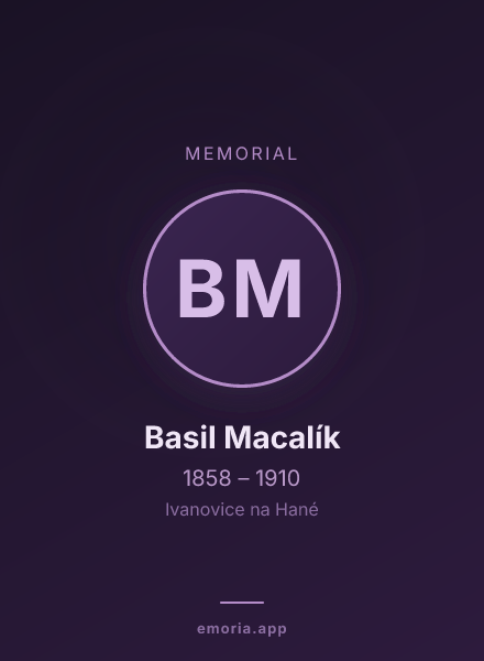 Memorial portrait of Basil Macalík