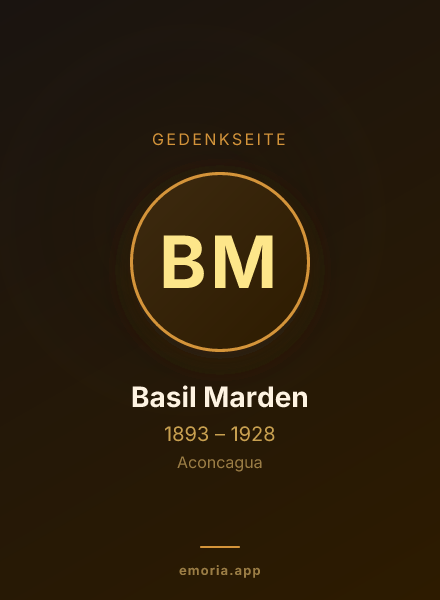 Gedenkportrait von Basil Marden