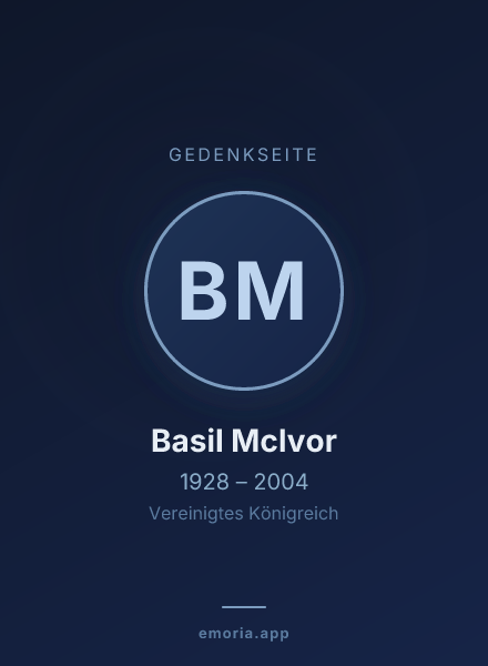 Gedenkportrait von Basil McIvor