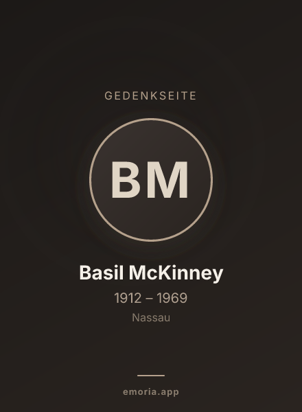 Gedenkportrait von Basil McKinney