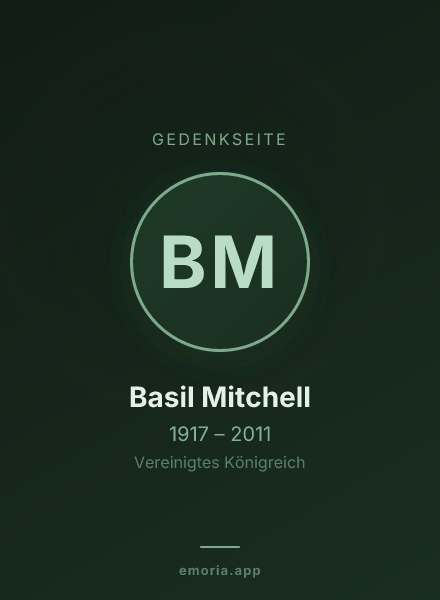 Gedenkportrait von Basil Mitchell