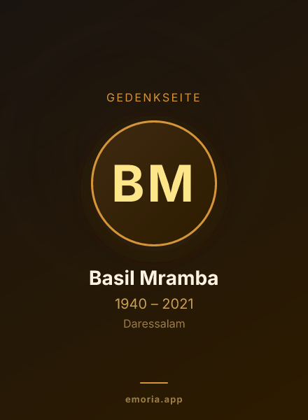 Gedenkportrait von Basil Mramba