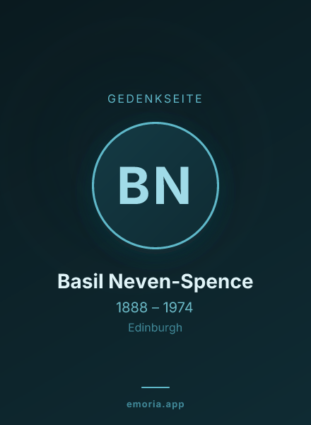 Gedenkportrait von Basil Neven-Spence