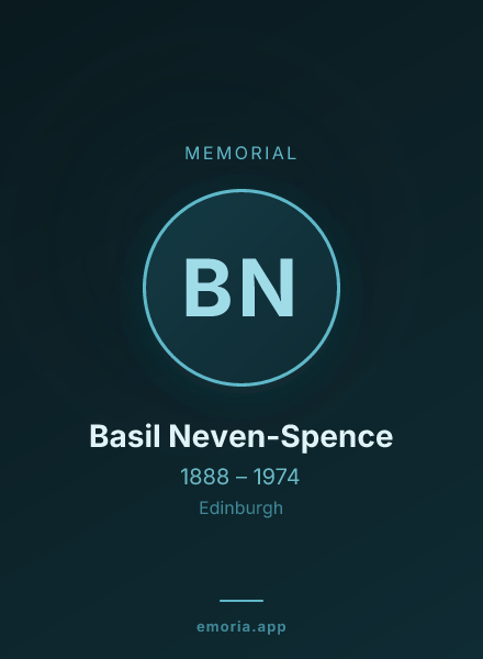 Memorial portrait of Basil Neven-Spence