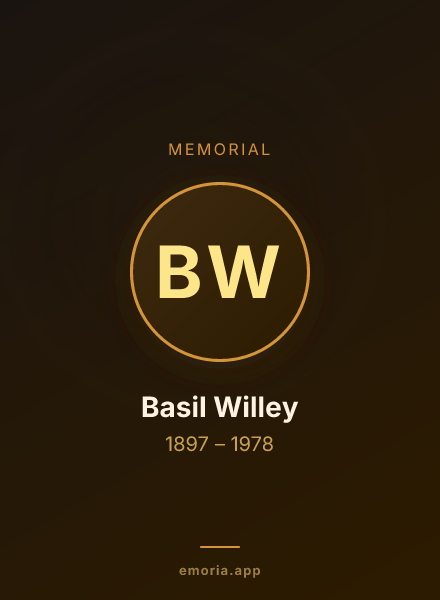 Memorial portrait of Basil Willey