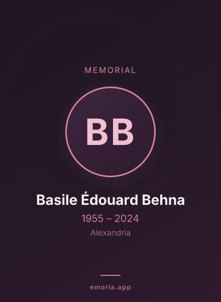 Memorial portrait of Basile Édouard Behna