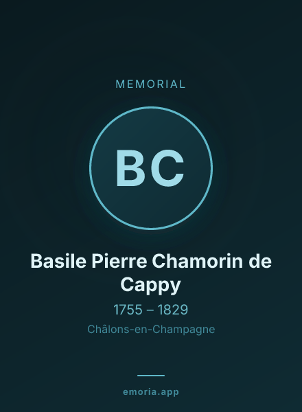 Memorial portrait of Basile Pierre Chamorin de Cappy