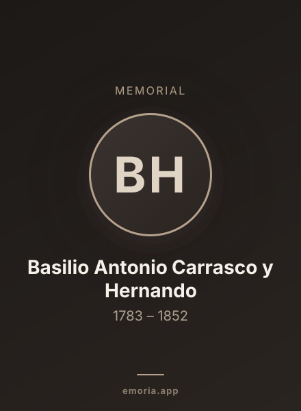 Memorial portrait of Basilio Antonio Carrasco y Hernando